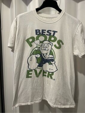 Best Pops Ever Graphic Tee - White / Green / Navy Size Medium